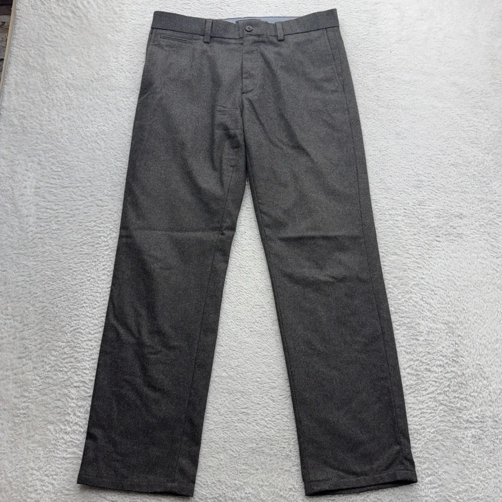 Banana Republic Emerson Pant Men 32x30 Gray Wool Blend Nova Fides Italian Fabric